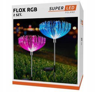 Декоративна садова лампа SuperLED 2шт &mdash; деревце з RGB-підсвіткою 5246К фото