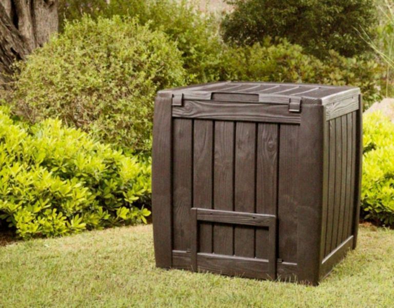 Компостер садовий Curver Eco Composter 340 л з основою, вентиляцією та кришкою, коричневий 231600 фото