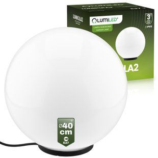 Садовий скляний світильник-куля Lumiled Lumikula2 40 см E27 IP65 &mdash; від мережі, захищений від води та пилу LUMOGR0921 фото